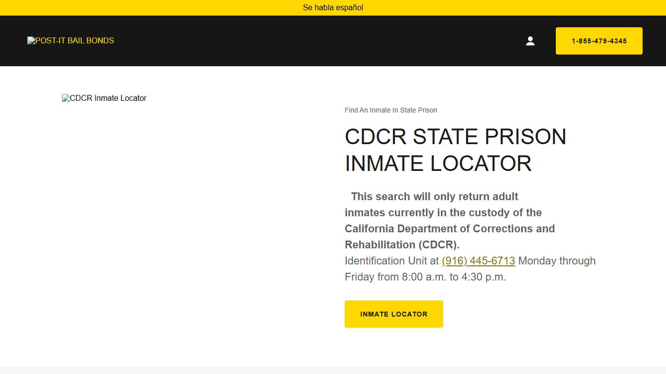 CDCR Prison Inmate Locator 916-445-6713